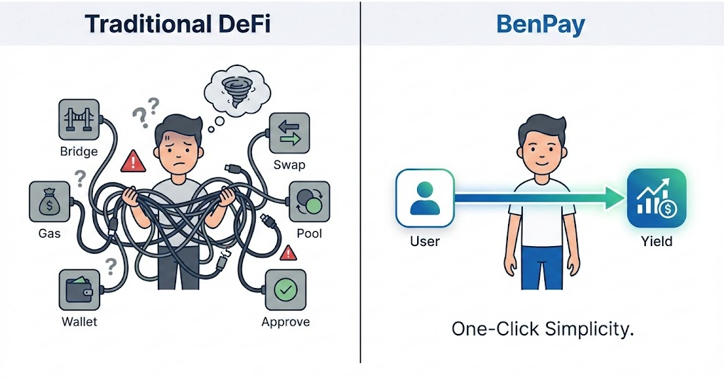 Traditional DeFi VS BnePay