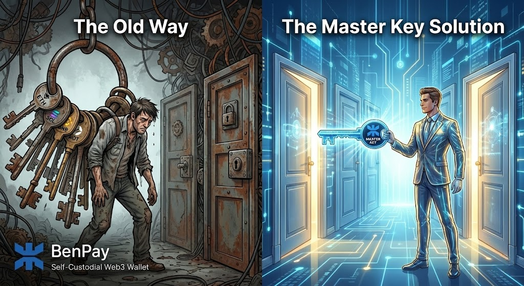 best multi-chain wallet for managing assets across ETH SOL BNB and more - illustration