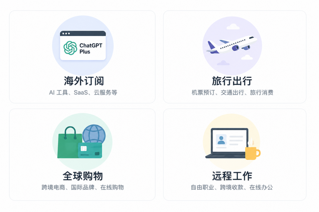加密卡更适合跨境支付、海外订阅和全球消费场景