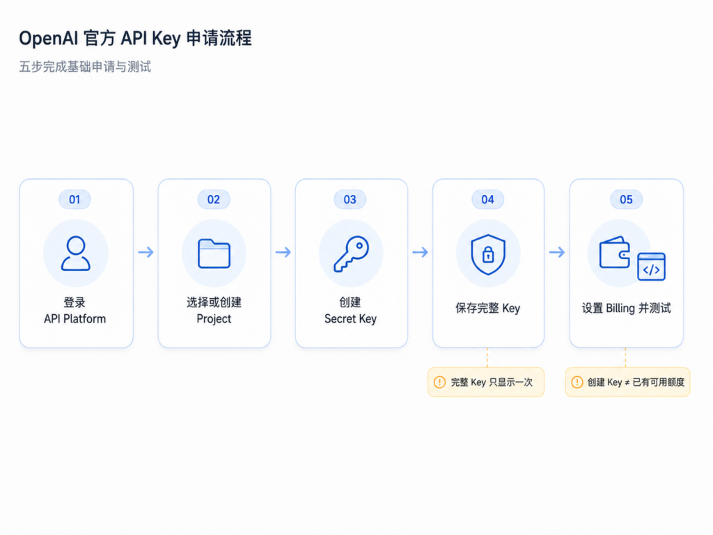 OpenAI 官方 API Key 的申请流程