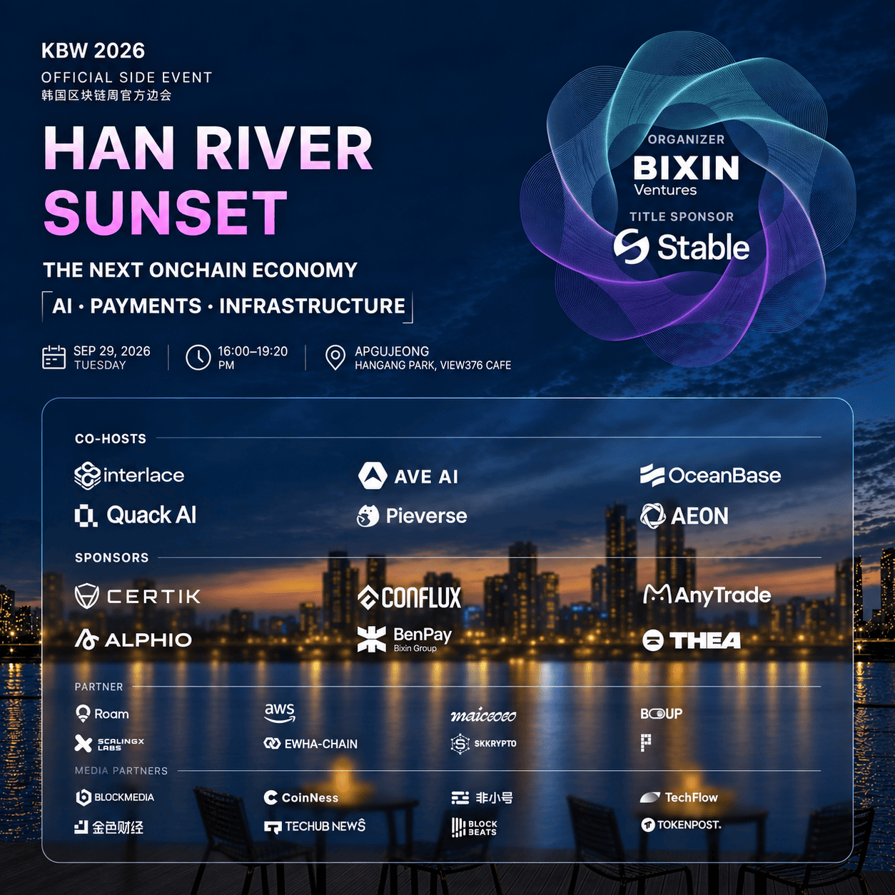 BenPay at KBW 2026 - HAN RIVER SUNSET - AI · Payments · Infrastructure
